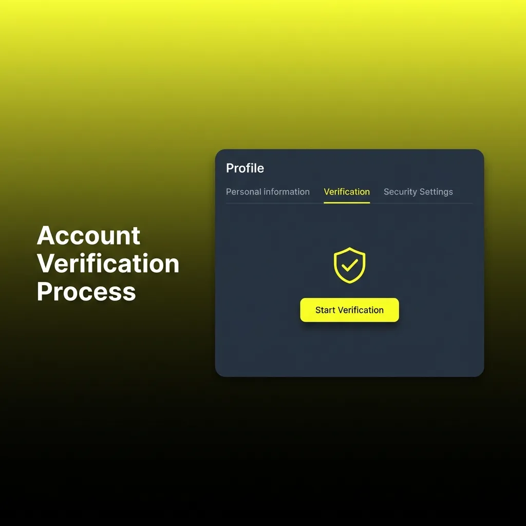 Steps to verify your account: fill personal data, upload ID documents, and await approval.