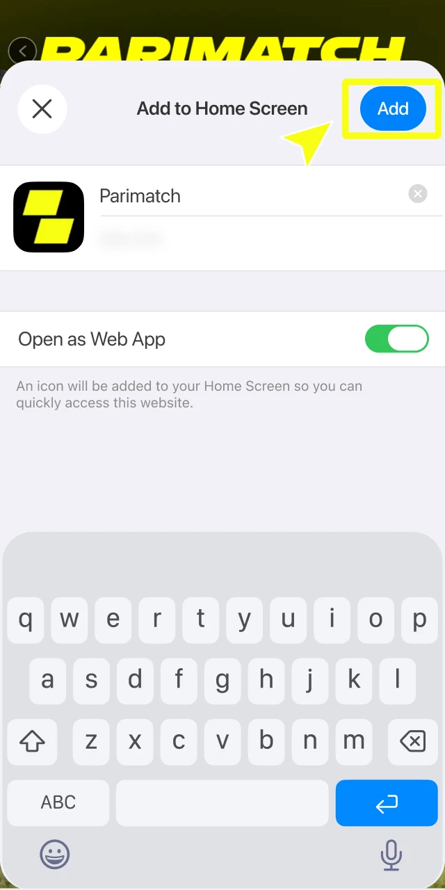 parimatch app ios how to name shortcut