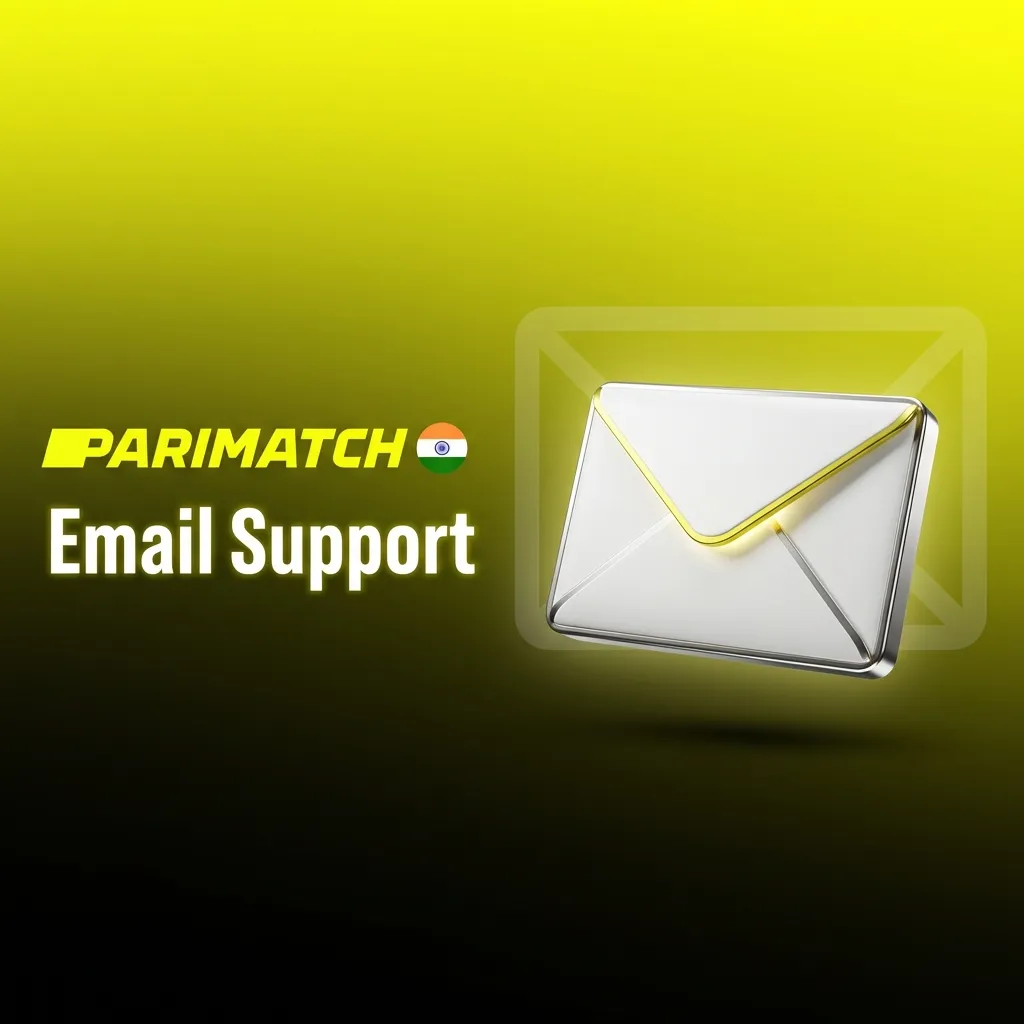 Parimatch email support for sending detailed inquiries and attachments.