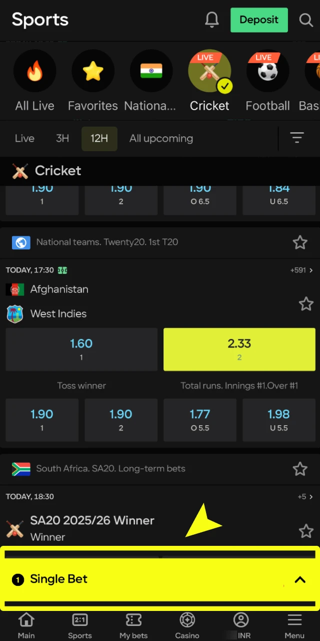 parimatch how to bet open betslip