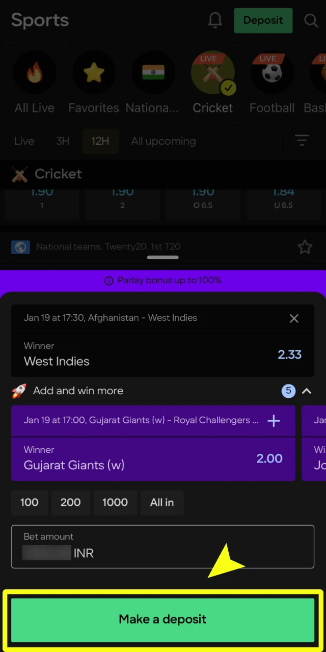 parimatch how to bet place bet