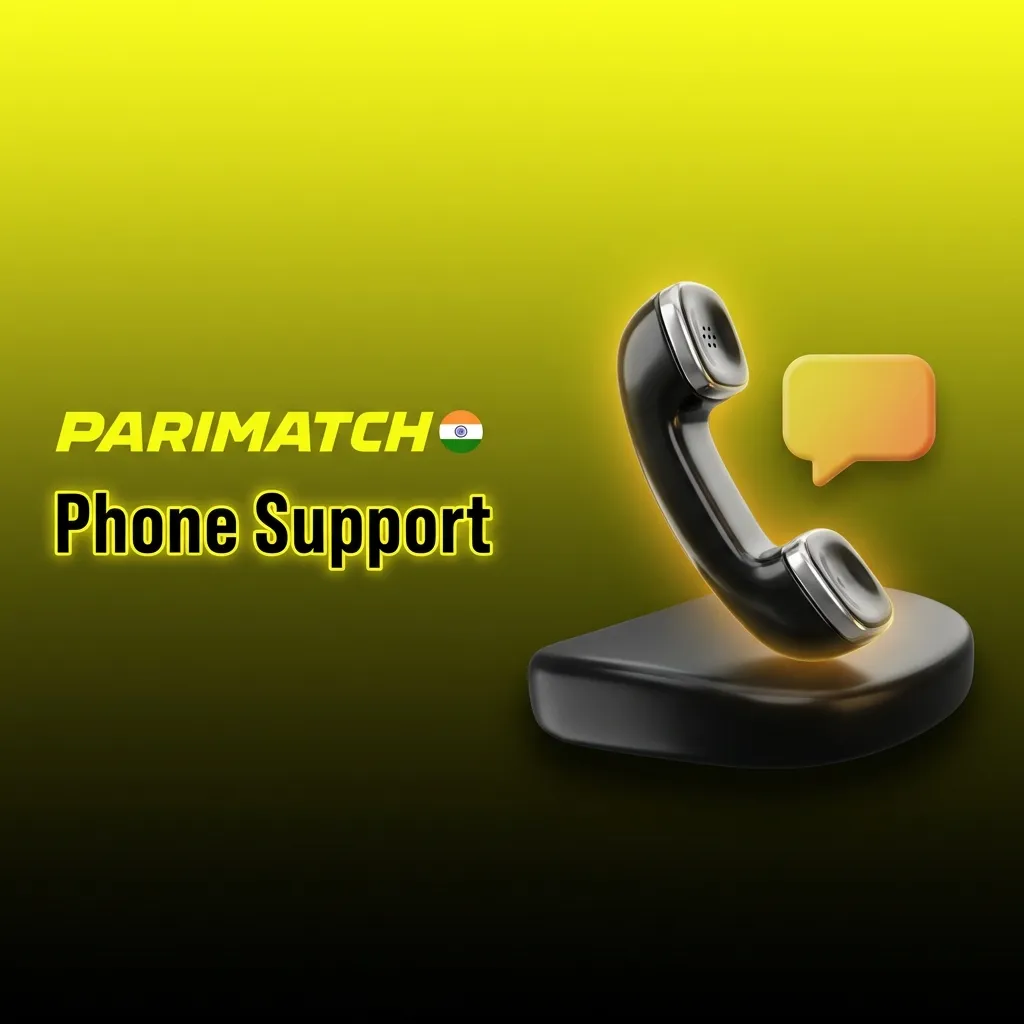 Parimatch customer support representative talking on a phone helpline.
